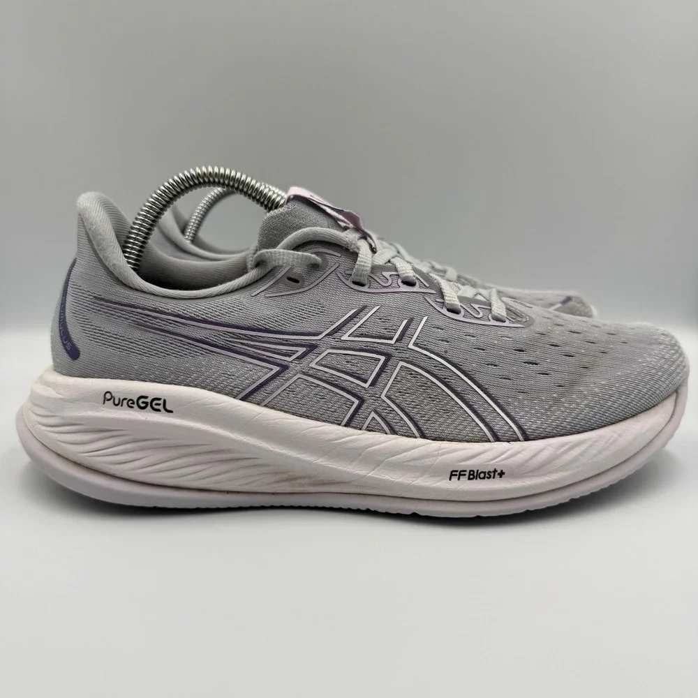 Asics Gel-Cumulus 25 Womens Size 9.5 Running Shoes PureGEL FF Blast+ Grey Purple